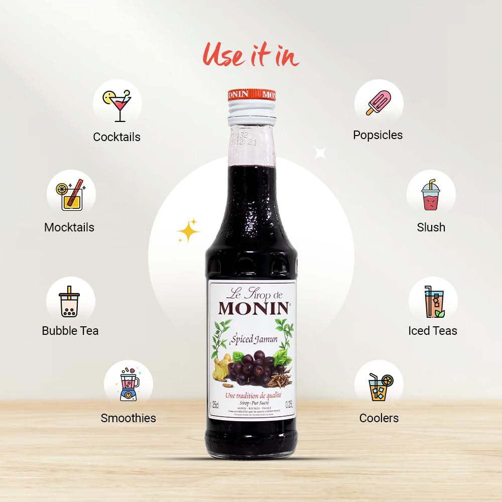 Monin Syrup Spiced Jamun Flavor 250 ml (Imported)