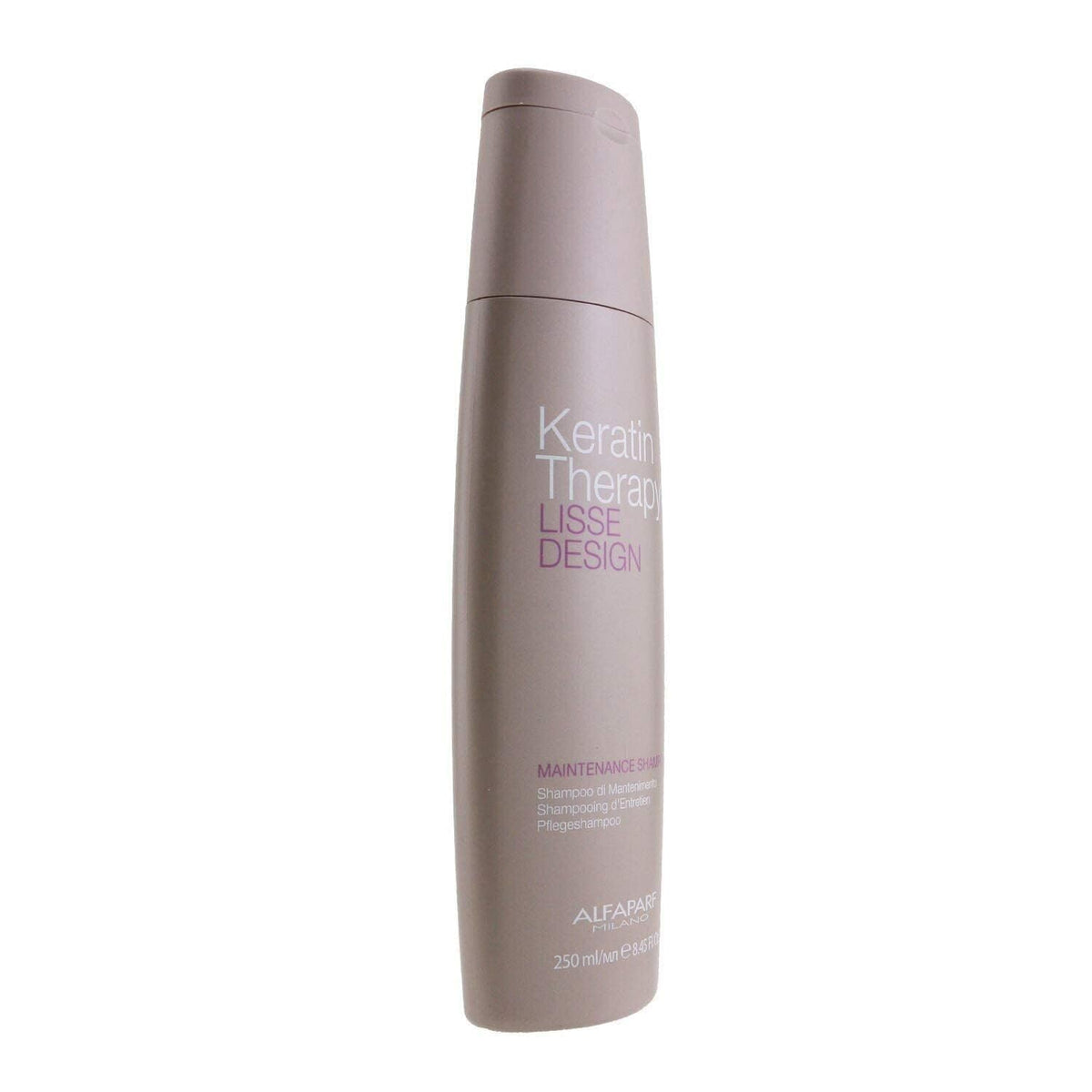 Alfaparf Milano professional Keratin Therapy Lisse Design Keratin Shampoo - Maintains and Enhances Keratin Smoothing Treatment - Anti-Frizz Hair Care Product, Sulfate, Paraben and Paraffin Free 250ML