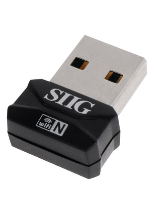 SIIG JU-WR0112-S2 Wireless, N Mini USB Wi-Fi Network Adapter, 802.11 B/G/N, Black