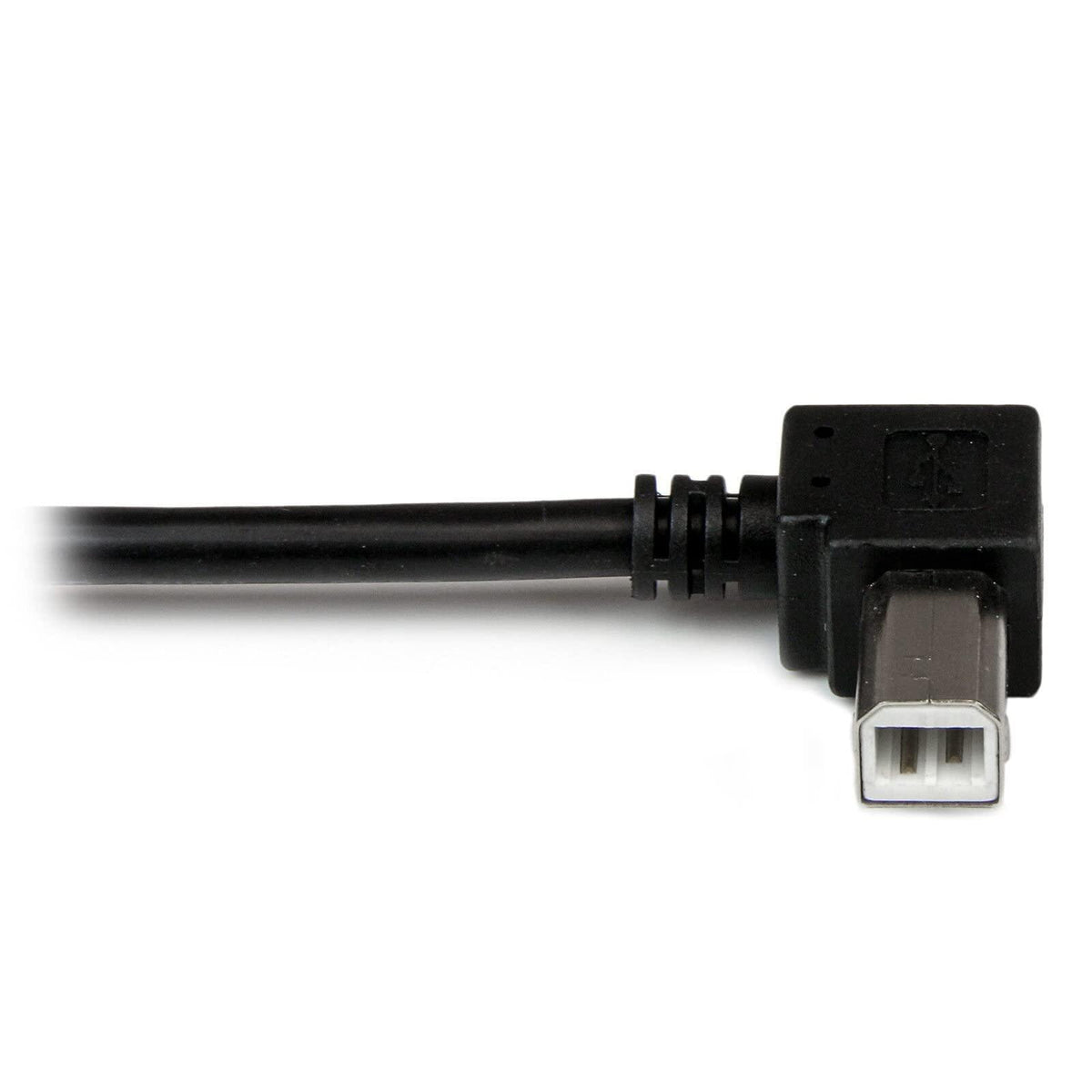 StarTech.com 1m USB 2.0 A to Left Angle B Cable - M/M - Connect hard-to-reach USB 2.0 peripherals, for installation in narrow spaces - USB Printer Cable - 1m USB A to B Cable - Angled USB Cable - Left