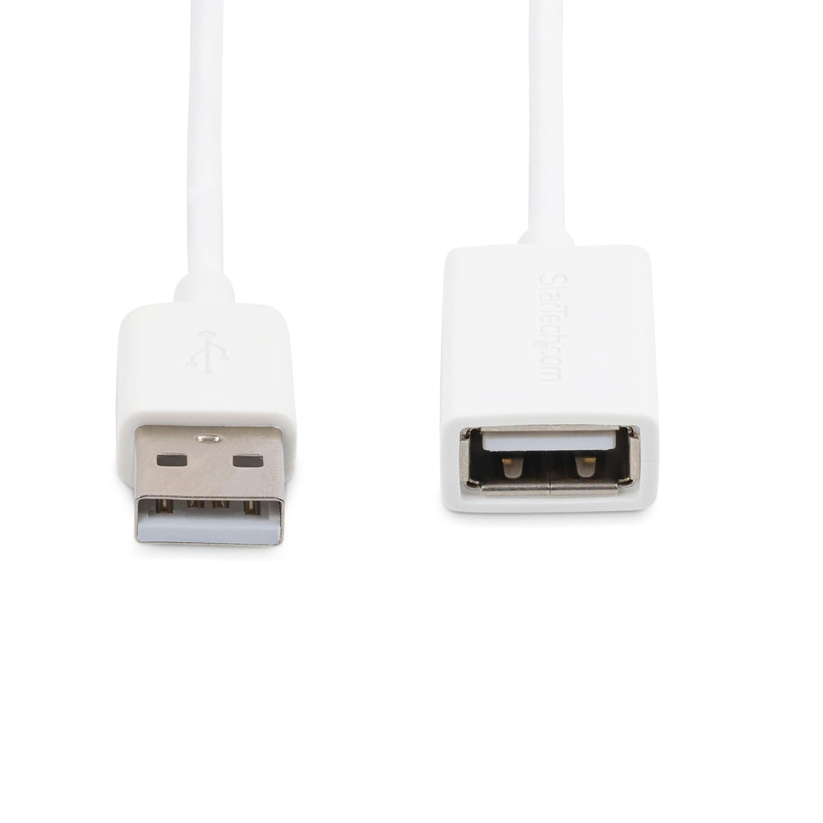 StarTech.com 1m White USB 2.0 Extension Cable Cord - A to A - USB Male to Female Cable - 1x USB A (M), 1x USB A (F) - White, 1 Meter (USBEXTPAA1MW)