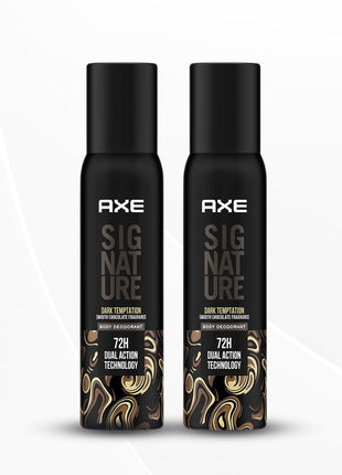 Axe Signature Dark Temptation Long Lasting Deodorant, Perfume Body For Men 200ml, Pack of 2