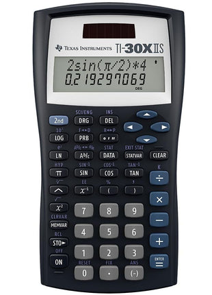 Texas Instruments TI-30XIIS Scientific Calculator, Black with Blue Accents