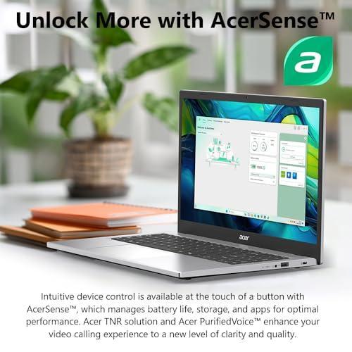 Acer Aspire Go 15 AI Ready Laptop | 15.6" Full HD (1920 x 1080) IPS Display | Intel Core 3 Processor N355 | Intel Graphics | 8GB DDR5 | 128GB UFS | Wi-Fi 6 | Windows 11 Home in S Mode | AG15-32P-39R2