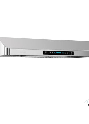 IKTCH 30 Inch Under Cabinet Range Hood with 900-CFM, 4 Speed Gesture Sensing&Touch Control Panel, Stainless Steel Kitchen Vent with 2 Pcs Baffle Filters(IKC01-30)