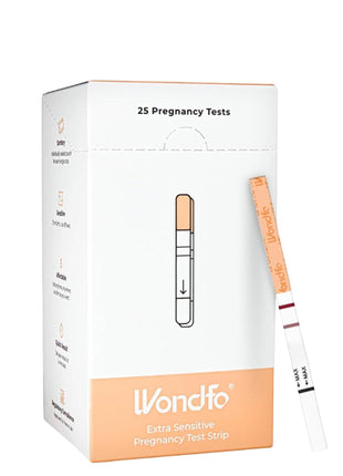 Wondfo Early Result Pregnancy Test Strips - Get Results 6 Days Sooner Than Missed Period-Sensitive and high-Accuracy HCG Testing Kit at 10 MIU/ml Cut-Off -[25 Packs]