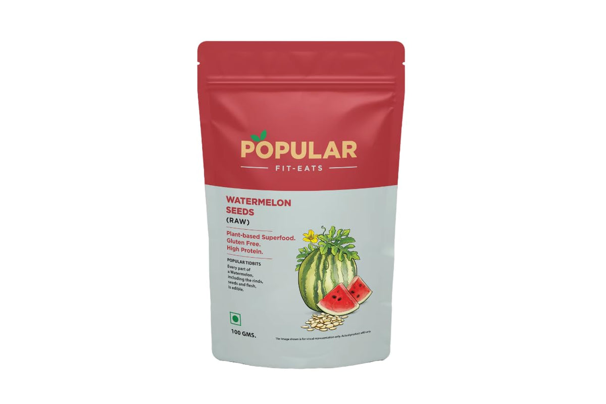 Popular FIT - EATS Watermelon Seeds - Raw, 200g (Pack of 2 x 100g)- Magaj Seeds Pack, Tarbuj Beej, Rich in Protein, Potassium, & Iron, Raw Watermelon Seeds for Eating, Diet Food