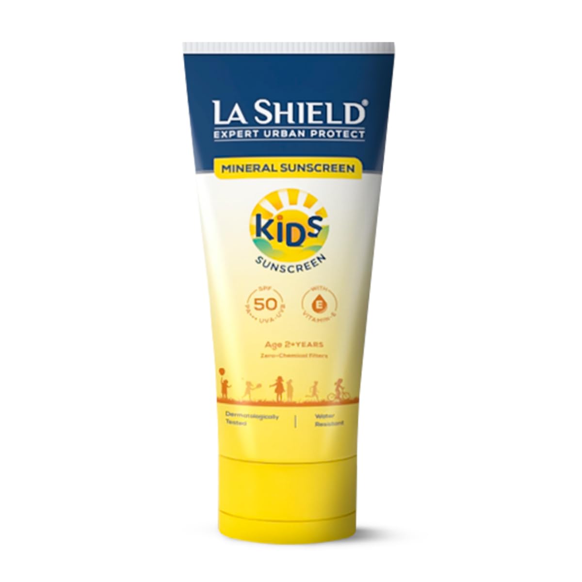 La Shield Kids Sunscreen Gel SPF 50 PA+++ | 100% Mineral Sunscreen | For kids above 2 years age |Enriched with Vitamin E and Hyaluronic Acid | Suitable for Sensitive skin | 4 hour water resistant | Fragrance free