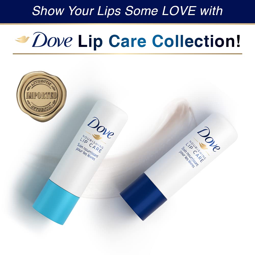 Dove Essential Nourishing Lip Care Balm, 24 hours Hydration, 4.8g (Pack of 2)