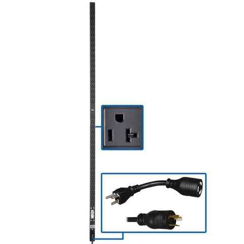Tripp Lite PDU Basic 36 5-15/20R L5-20P 5-20P Adapter 1.9kW 15ft Cord 72in (PDUV20-72)