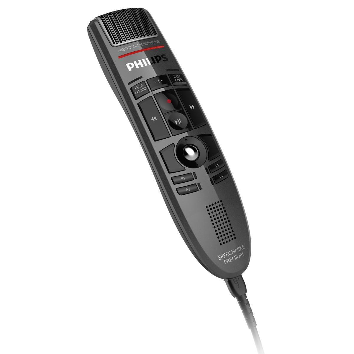 Philips SpeechMike Premium Dictation USB Microphone, Push-Button