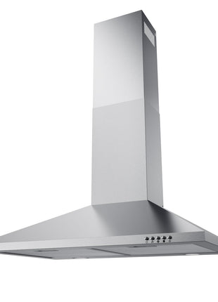 Hermitlux Range Hood 30 inch Stainless Steel, Wall Mount Vent Hood for Kitchen with Charcoal Filter, Ducted/Ductless Convertible