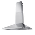 Hermitlux Range Hood 30 inch Stainless Steel, Wall Mount Vent Hood for Kitchen with Charcoal Filter, Ducted/Ductless Convertible