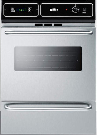 Summit 24" Wide Gas Wall Oven, Stainless Steel - TTM7212BKW | Made in the USA. Sized to fit 34 1/8" H x 22 3/8" W cabinet cutouts. 2.92 cu.ft. Capacity
