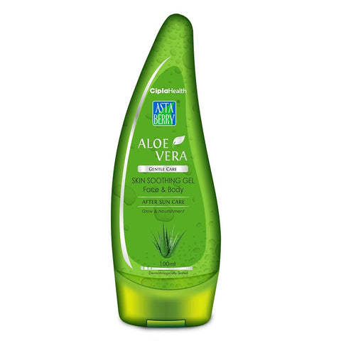 ASTABERRY Aloe Vera Gel - Skin Healing Gel Face & Body, 100 ml (Pack of 2)