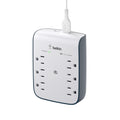 Belkin 6-Outlet Wall Surge Protector w/ 2 USB-A Ports, Wall-Mountable Surge Protector for Home, Office, Travel, Computer Desktop, Laptop, Phone Charger, & More - 900 Joules of Protection