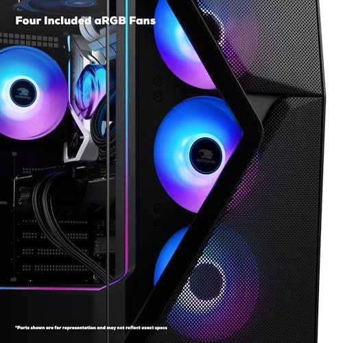iBUYPOWER Slate MESH Gaming PC Desktop Computer (AMD Ryzen 7 9700X CPU, AMD Radeon RX 7800XT 16GB GPU, 32GB DDR5 Non-RGB 5200MHz RAM (16x2), 1TB NVMe SSD, WiFi Ready, Windows 11 Home) - SMA7R78XT02