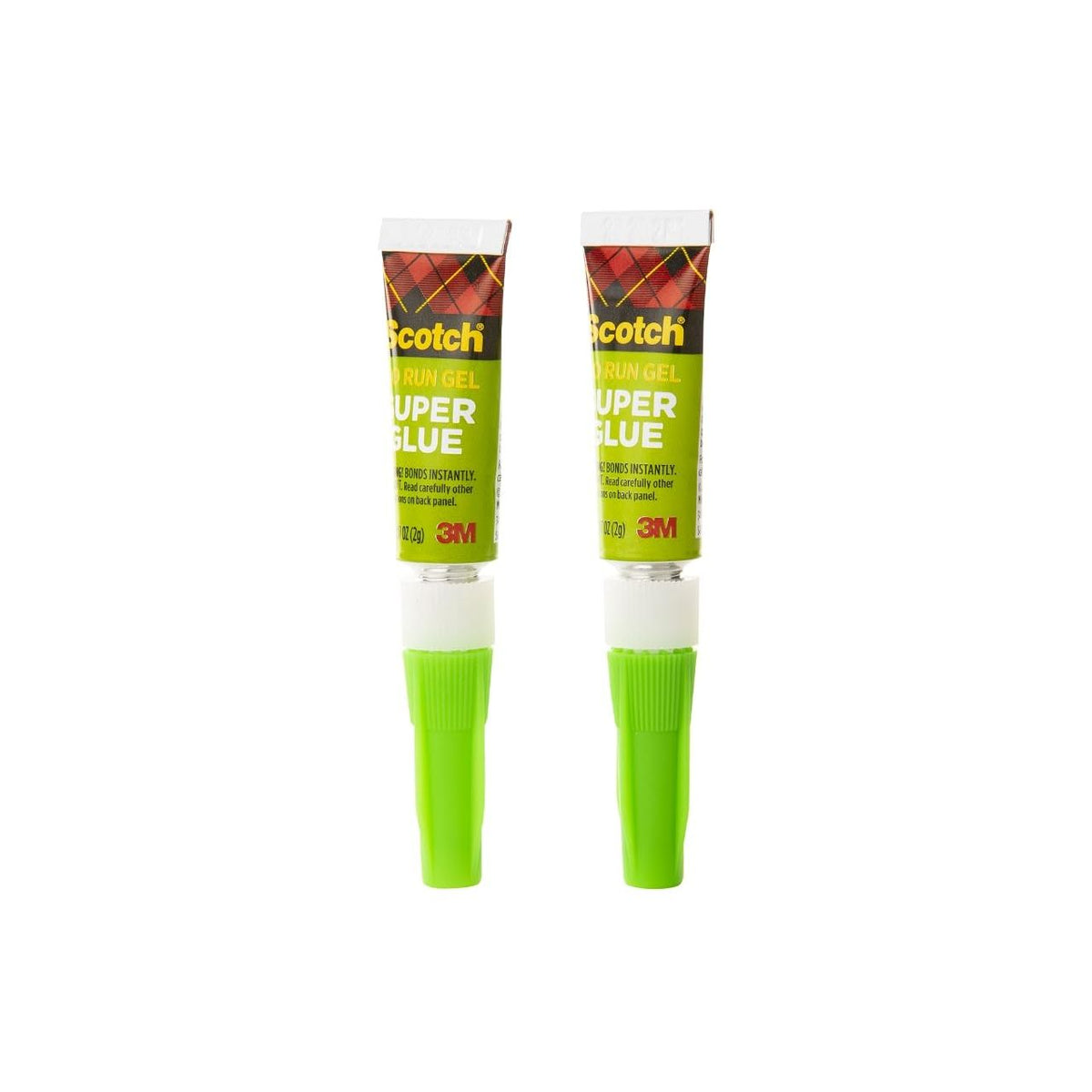 Scotch Super Glue Gel, .07 oz, 2-Pack, Dries Quickly with a Permanent Hold (AD112)
