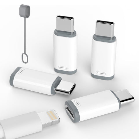 4 Pack Lightning to USB C Adapter for iPhone 15/16 Pro/16 Pro Max/Plus,Samsung S24,iPad Air,Nintendo Switch,Fast Charging&Data Transfer (Lightning to USB C Adapter)