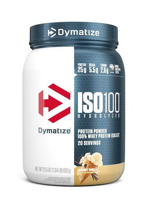 Dymatize ISO100 Protein Powder, 100% Whey Isolate, Gourmet Vanilla | 25g Protein, Hydrolyzed, Fast-Absorbing, Supports Muscle Health, 5.5g BCAAs, Gluten-Free, 20 Servings, 1.3 lb