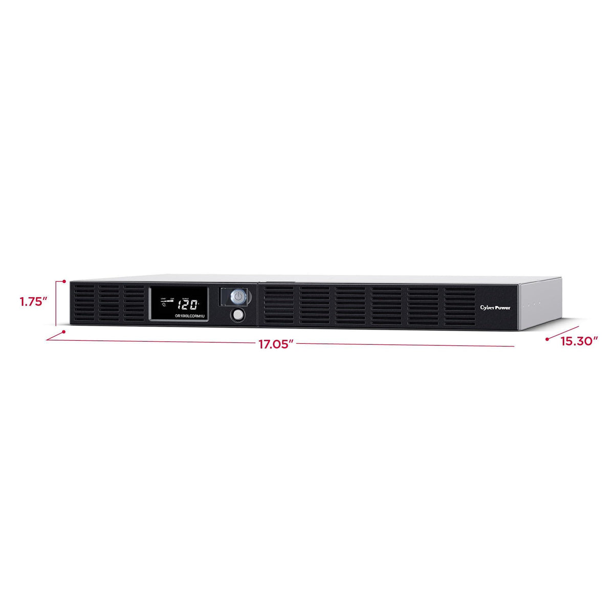 CyberPower OR1000LCDRM1U Smart App LCD UPS Battery Backup and Surge Protector, 1000VA/600W, 6 Outlets, AVR, 1U Rackmount, UL Certified