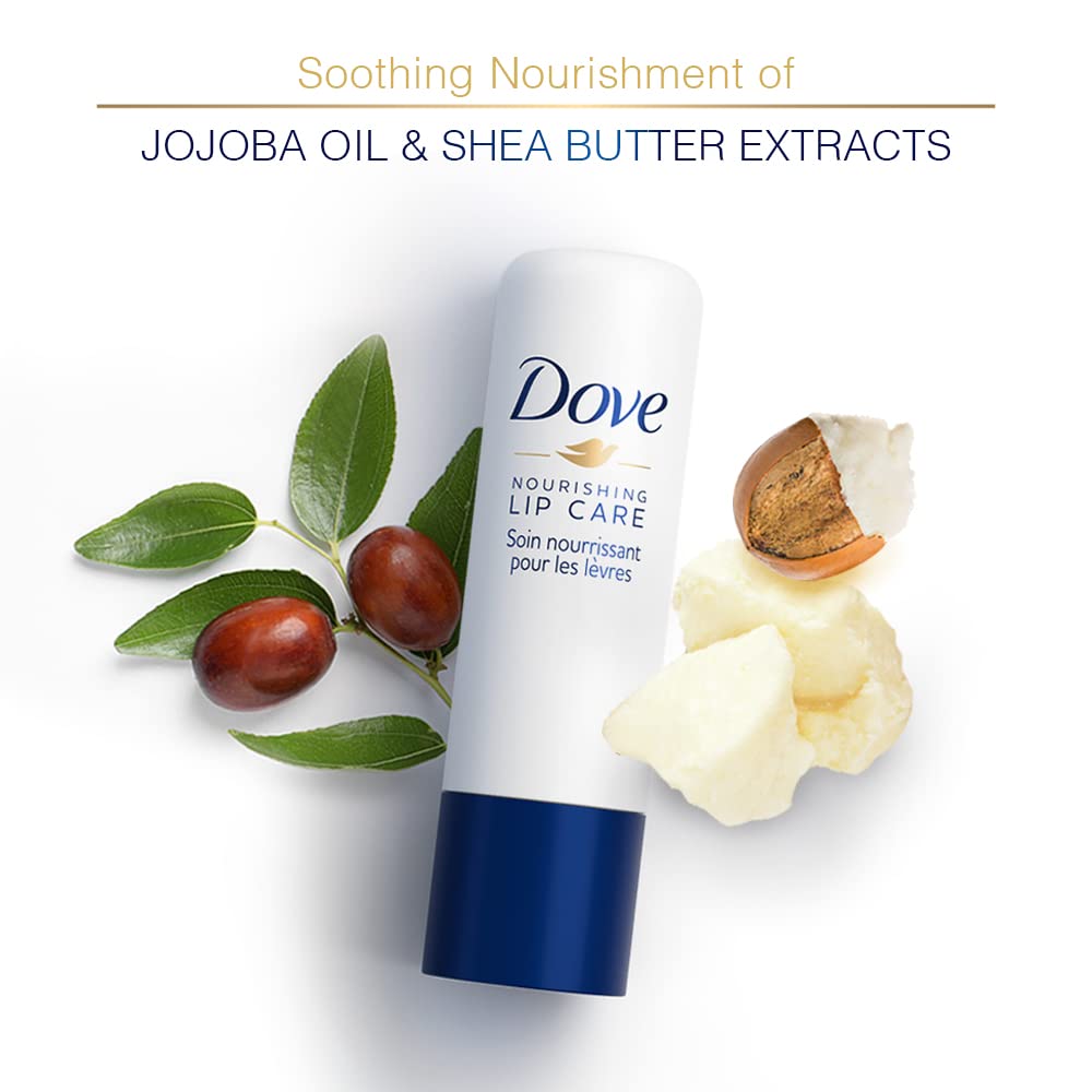 Dove Essential Nourishing Lip Care Balm, 24 hours Hydration, 4.8g (Pack of 2)