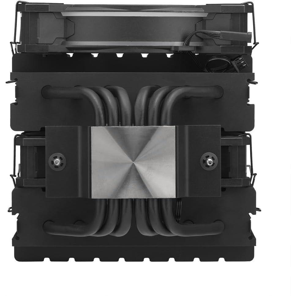 Cooler Master Hyper 622 Halo White Dual Tower CPU Air Cooler, 120 Halo² PWM Fan, Dual Loop ARGB, 6 Copper Heat Pipes, Nickel-Plated, 154mm Tall, AMD Ryzen AM5|AM4, Intel LGA 1851|1700|1200 Brackets