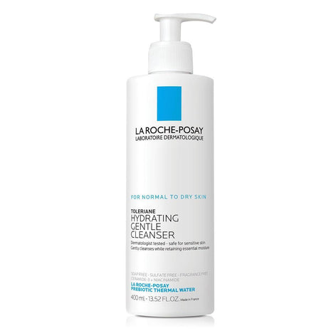La Roche-Posay Toleriane Hydrating Gentle Facial Cleanser, 13.52oz | Face cleanser with niacinamide & ceramides, safe for sensitive skin. Daily face wash for normal to dry skin, fragrance free.