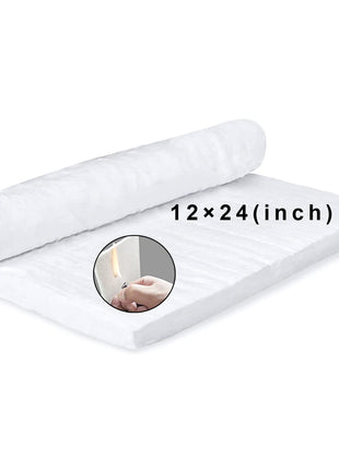 24 inch x12 inchx1 inch (Thick) Ceramic Fiber Blanket Fireproof Insulation Baffle Rated to 2400F, High-Temperature Resistance for Oven Stoves, Kilns, Forges