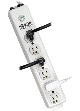 Tripp Lite 6 Outlet Medical-Grade Power Strip, UL1363 NOT for Patient-Care Vicinity, 6ft Cord w/ 5-15P-HG Plug (PS-606-HG) White
