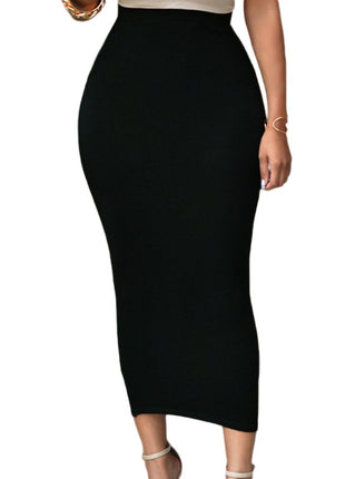 Eiffel Women's Sexy High Waist Bodycon Party Club Maxi Long Pencil Skirt Black