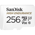 SanDisk 256GB High Endurance Video microSDXC Card with Adapter for Dash Cam and Home Monitoring systems - C10, U3, V30, 4K UHD, Micro SD Card - SDSQQNR-256G-GN6IA