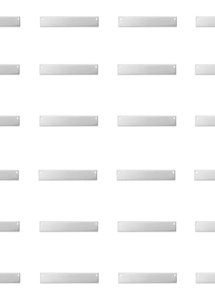 ImpressArt - Premium Metal Stamping Rectangle Blanks for Metal Stamping and Jewelry Making (24 Pack) (1/4 inch x 1 1/2 inch Rectangle w/Holes, Aluminum)