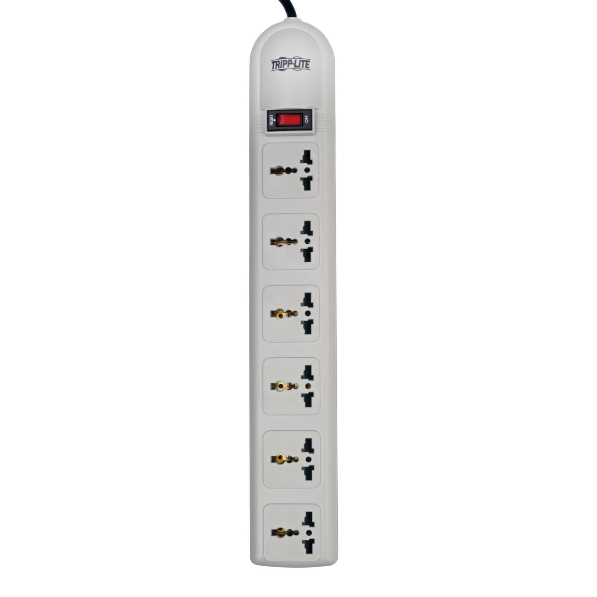Tripp Lite 230V 6-Universal Outlet Surge Protector Power Strip, 1.8M Cord, British Plug (SUPER6OMNI B)