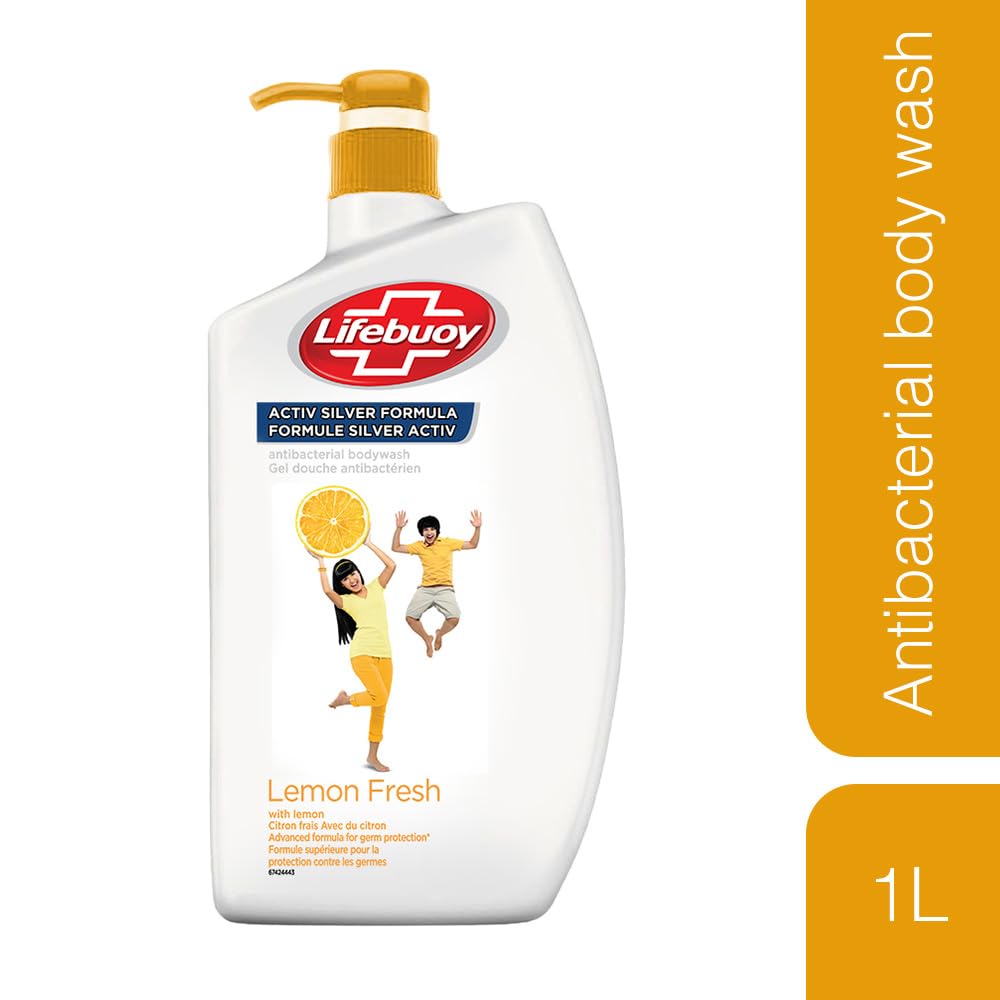 Lifebuoy Body Wash Lemon Fresh, 1l| Refreshing Clean and Germ Protection