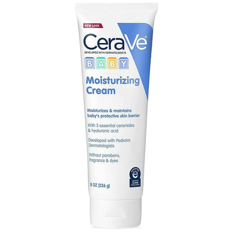 CeraVe Baby Cream, Moisturizer with Ceramides, Fragrance-Free, 8oz | Rich, Non-Greasy Baby Moisturizer That Hydrates Delicate Skin, Free Of Fragrance, Parabens, Dyes and Phthalates