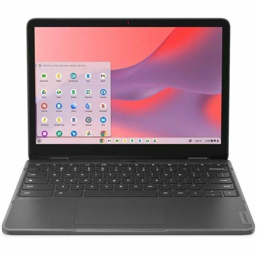 Lenovo 500e Yoga Chromebook Gen 4 82W4001SUS 12.2" Touchscreen Convertible 2 in 1 Chromebook - WUXGA - Intel N-Series N100-8 GB - 64 GB Flash Memory - English Keyboard - Graphite Gray