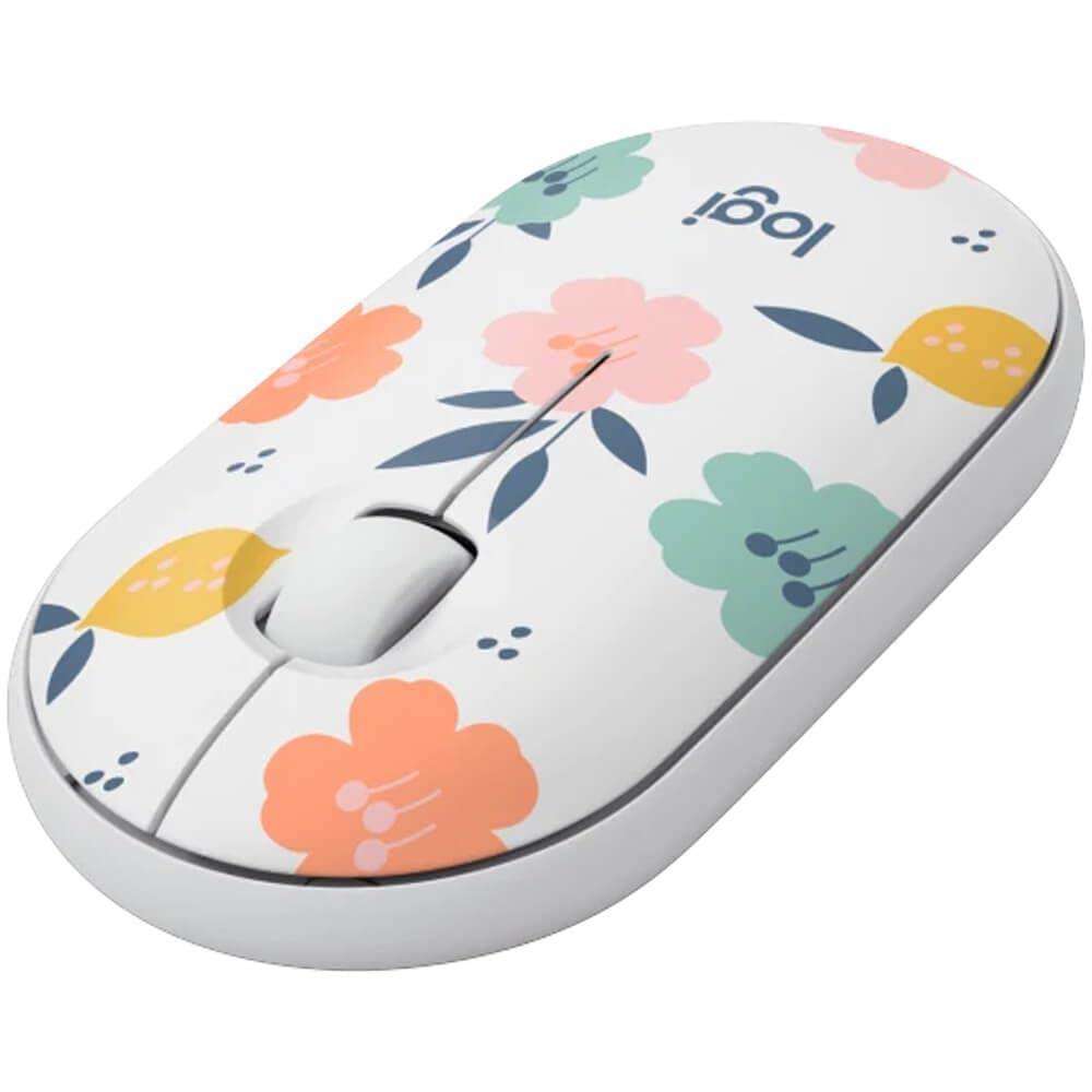 Logitech M340 Wireless Mouse with Limited Edition Prints, USB Receiver and Silent Clicks, Portable Wireless Mouse for Laptop, PC, Windows, Chrome, Surface, Floral Bouquet - Optical - 32.81