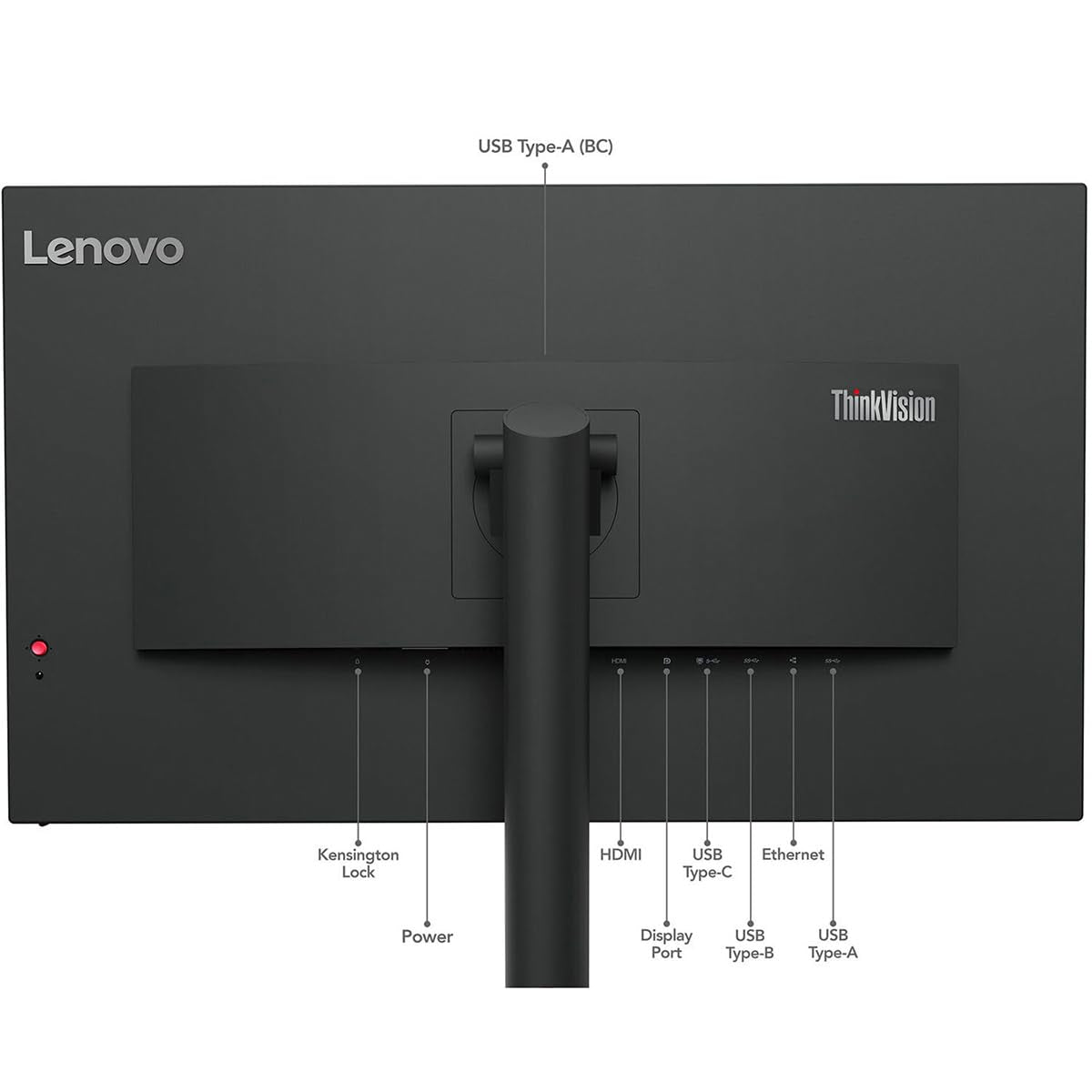 Lenovo ThinkVision T22i-30 21.5 Full HD WLED LCD Monitor - 16:9 - Raven Black