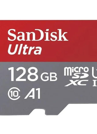 SanDisk 128GB Ultra microSDXC UHS-I Memory Card - Up to 140 MB/s, C10, U1, Full HD, A1, Micro SD Card - SDSQUAB-128G-GN6MN