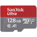 SanDisk 128GB Ultra microSDXC UHS-I Memory Card - Up to 140 MB/s, C10, U1, Full HD, A1, Micro SD Card - SDSQUAB-128G-GN6MN