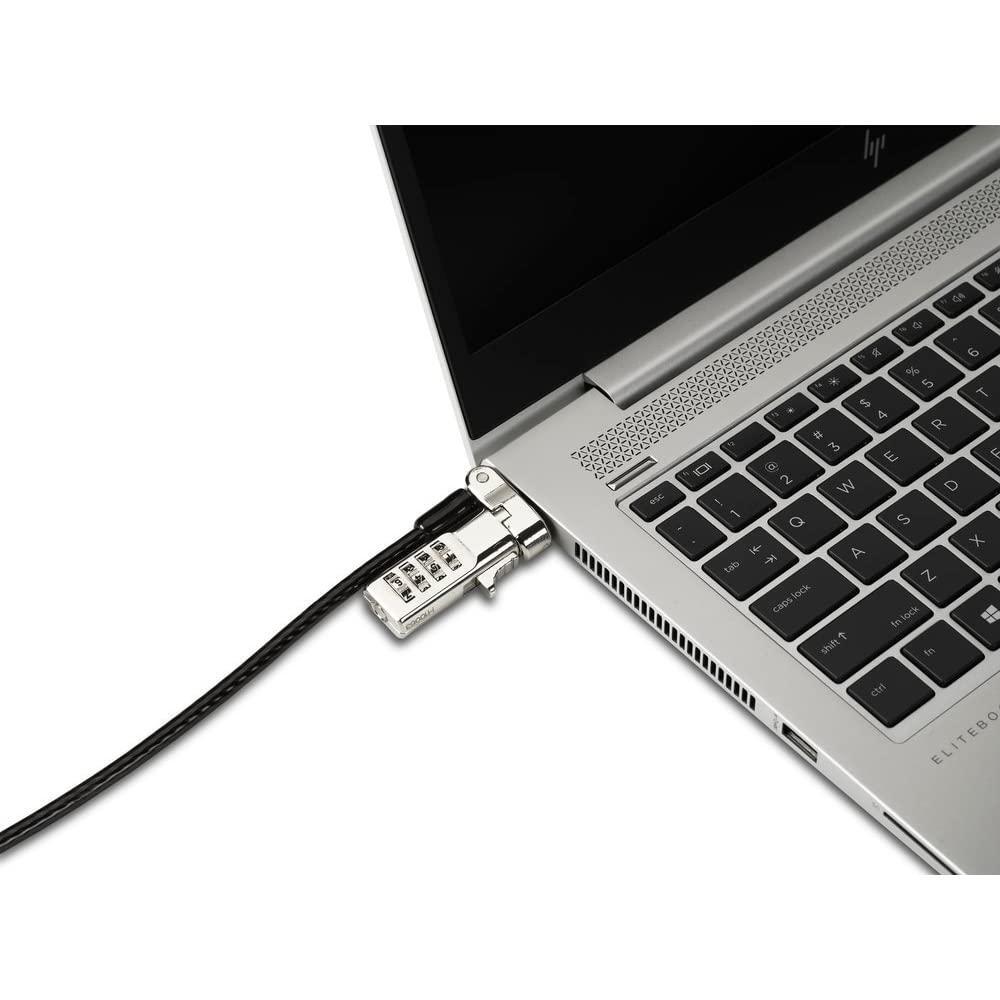 Kensington Universal 3-in-1 Combination Laptop Lock, Computer Security Locking Cable - Resettable Version (K62316WW), Black