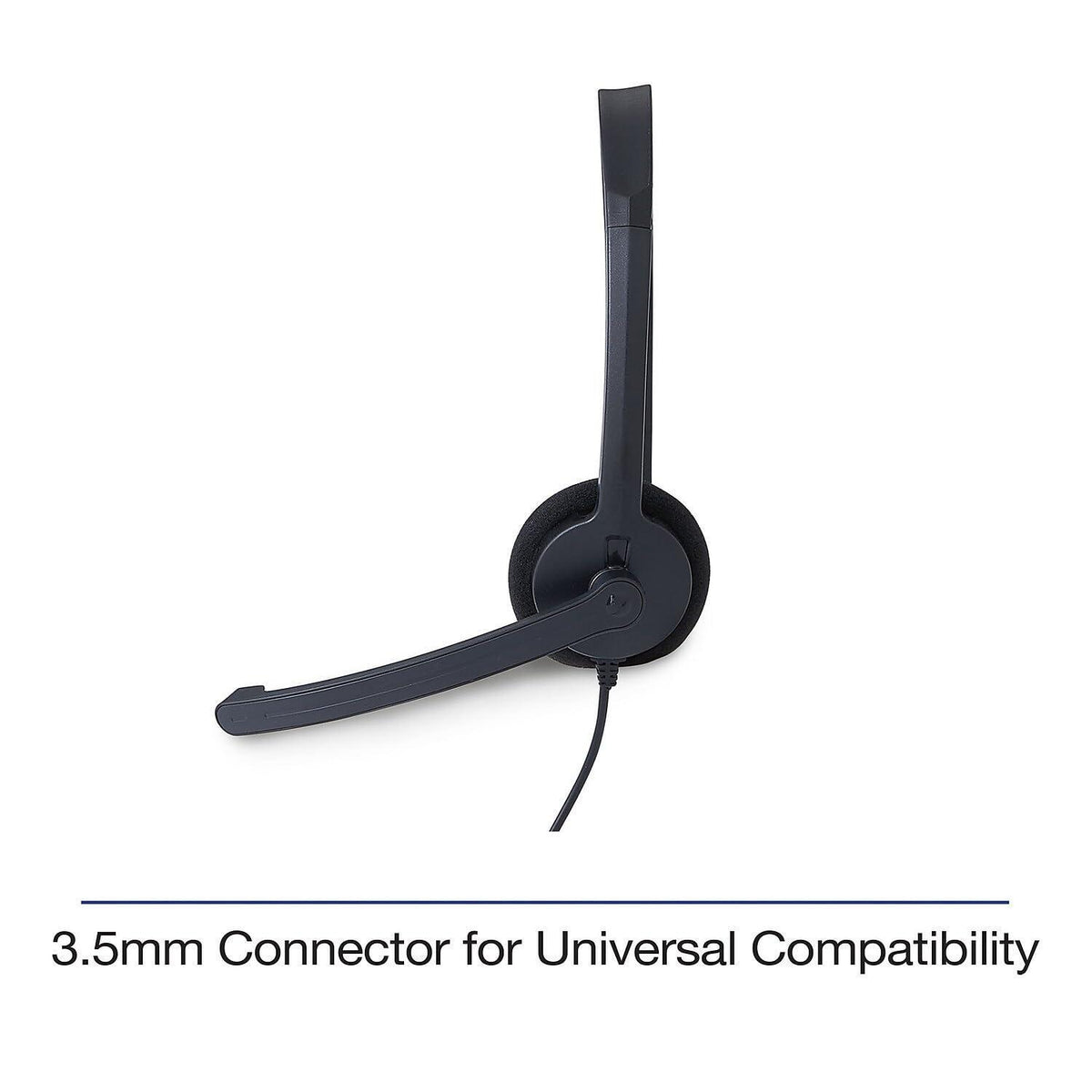 Verbatim Mono 3.5mm Headset with Microphone and in-Line Remote,Black