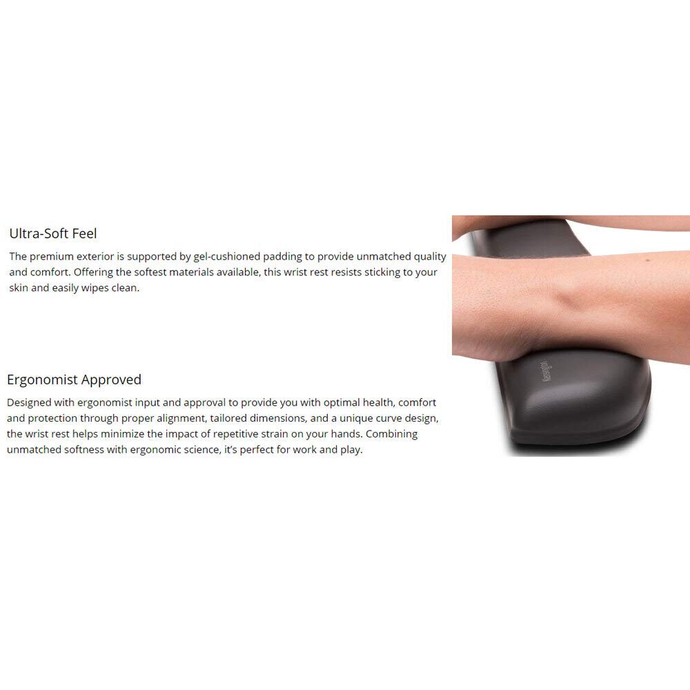 Kensington ErgoSoft Wrist Rest for Mechanical & Gaming Keyboards, Black (K52798WW)