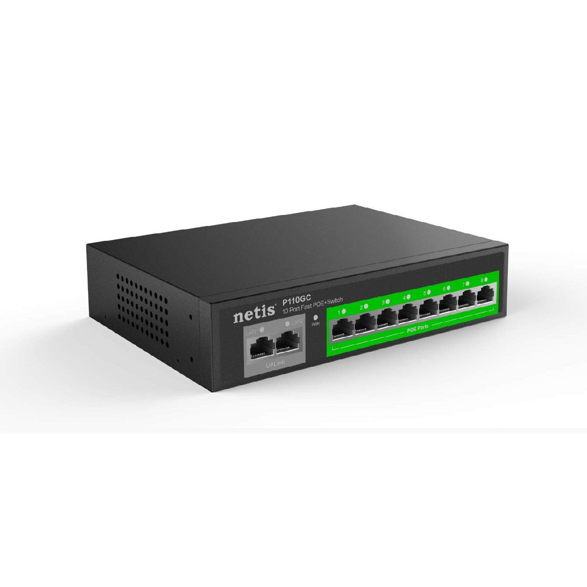Netis PE110GC 8 2 Combo-Port All Gigabit PoE Switch (8 PoE Port) 802.3af/ 802.3at, 120w
