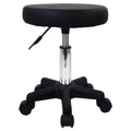 FURWOO Round Rolling Stool Height Adjustable Stool with Wheels for Spa Salon Massage Black