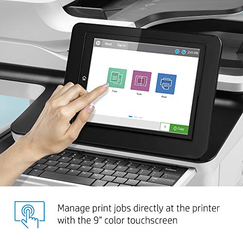 HP LaserJet Enterprise Flow MFP M634h Monochrome All-in-One Printer with built-in Ethernet & 2-sided printing (7PS95A), White