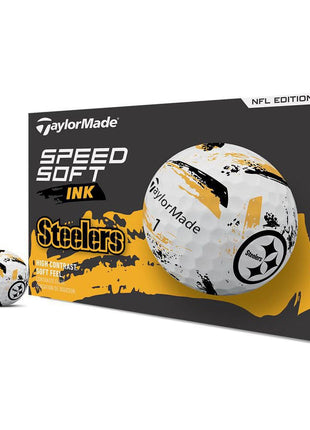 TaylorMade Golf Speed Soft Ink NFL Pittsburgh Steelers Dozen