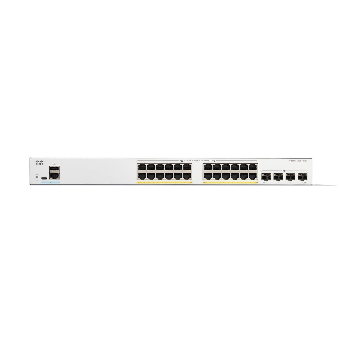 Cisco Catalyst 1300-24FP-4G Managed Switch, 24 Port GE, Full PoE, 4x1GE SFP, Limited Lifetime Protection (C1300-24FP-4G)
