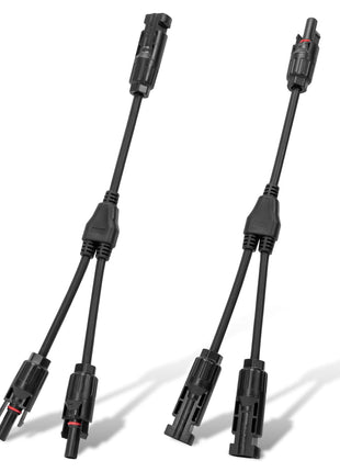ECO-WORTHY Solar Connectors Y Branch Parallel PV Adapter Cable Wire Plug Tool Kit for Solar Panel(M/FF+F/MM)